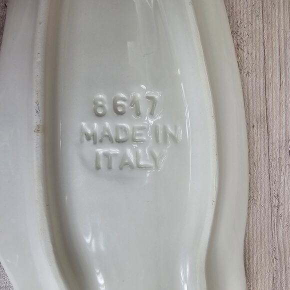 Vintage Carrots Serving Dish Relish Appetizer Dessert Spoon Rest Made In Italy - Picture 4 of 7